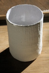 Stiftebecher-Vase-Gips